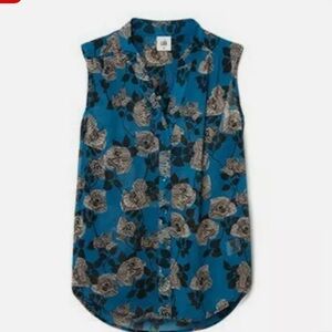 Cabi embrace top. Floral Sleeveless Blue Top